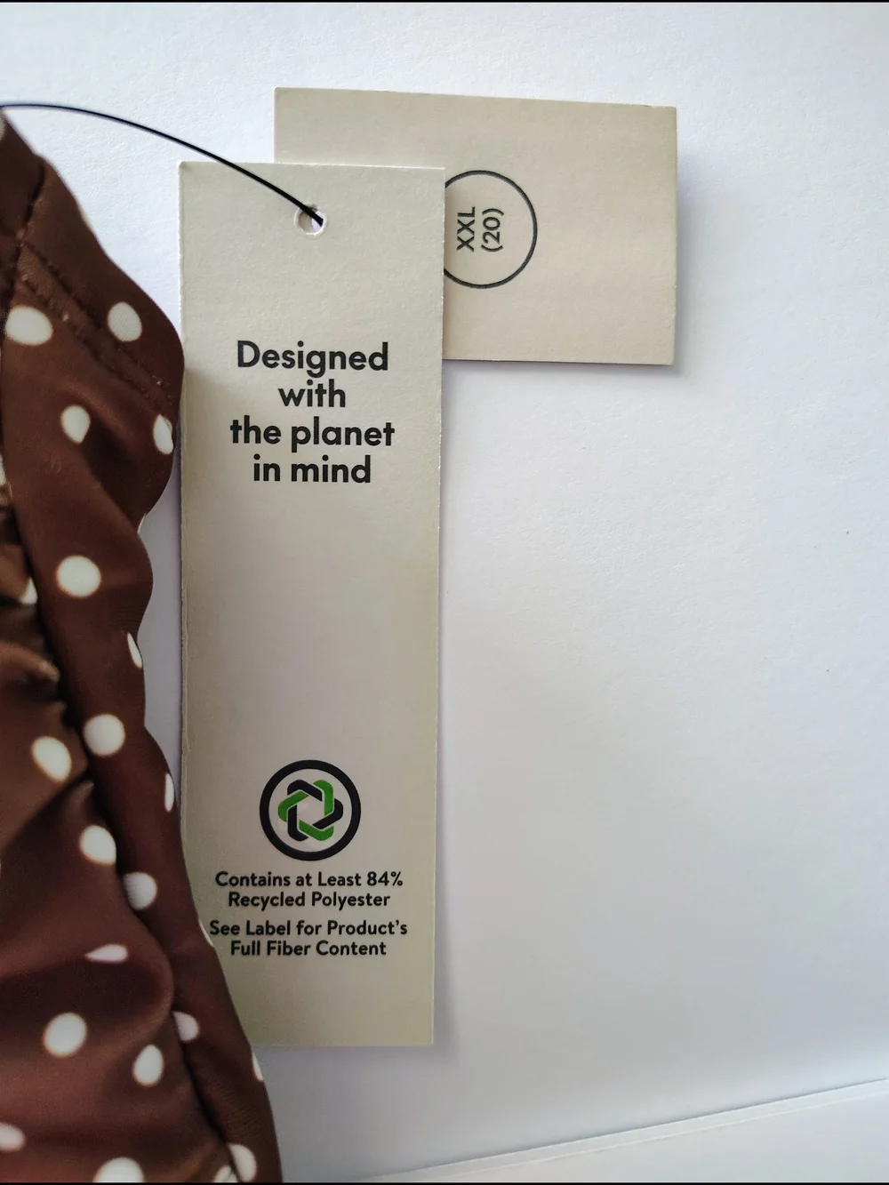 NWT No Boundaries Women's XXL (20) Brown Polka Dot High Leg Cutout One-Piece Swi